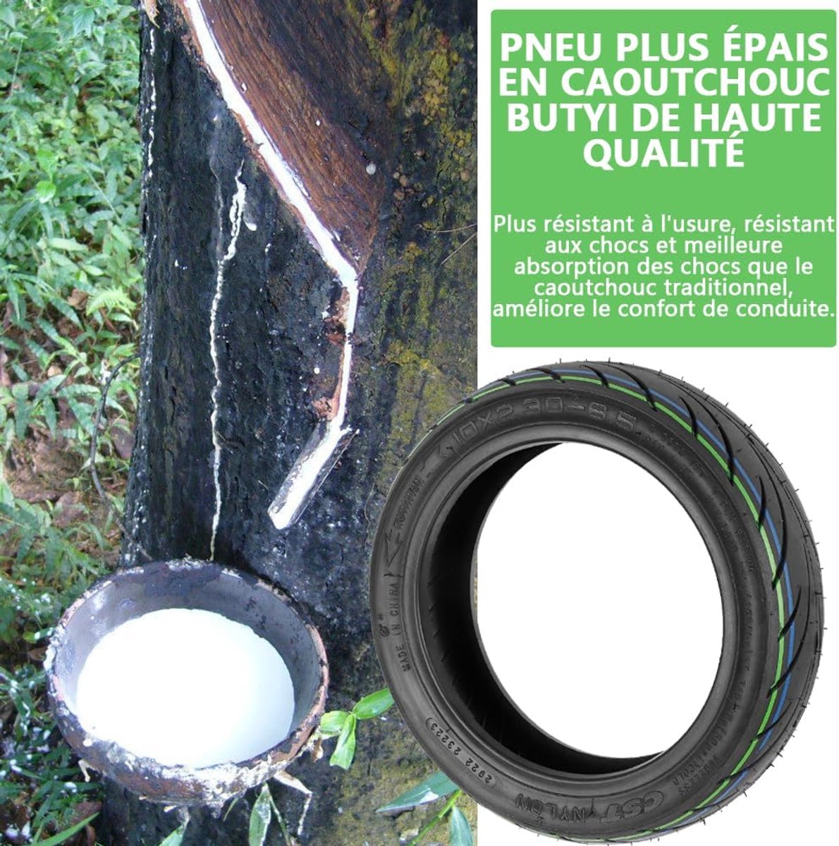 10-inch tubeless Geschikt voor-/achterband Geschikt voor NIU KQi2/KQi2 Pro elektrische scooter (1 stuk) – foto 3