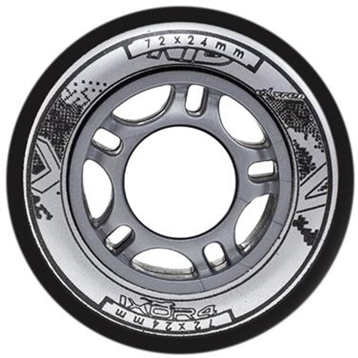 Nils Extreme - PU 72x24 Kogellagers - 82A - Zwart - 4 stuks