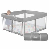 Elissio® - Grondbox Baby - Inklapbare Speelbox - Kruipbox - Kinderbox - Playpen Baby - 125x125x65 CM - Grijs