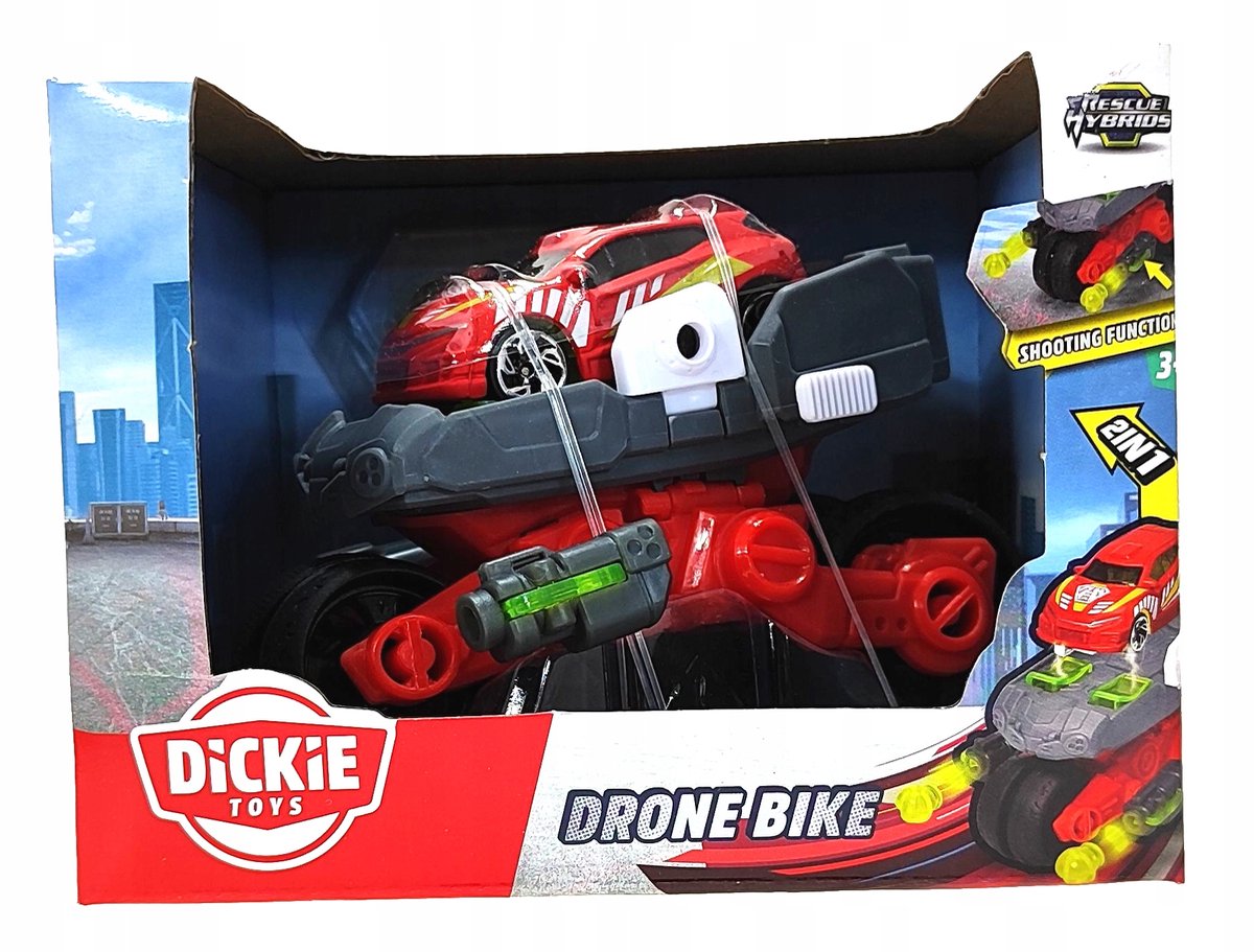 Dickie Toys Rode Drone Bike Robotvoertuig - 3 jaar+