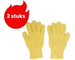 2-delige - Huishoudelijke schoonmaakhandschoenen - Verdikte, luie stofverwijderende schoonmaakhandschoenen - Tafel afvegen - Geel