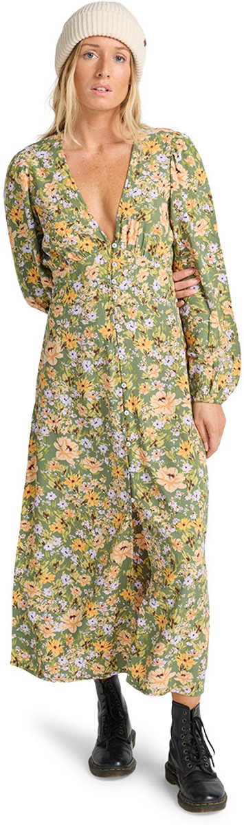 Billabong Cool Night Lange Jurk Met Lange Mouwen M Vrouw Lux Army