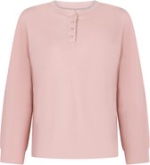 Hunkemöller Top van wafelstof Henley Roze M