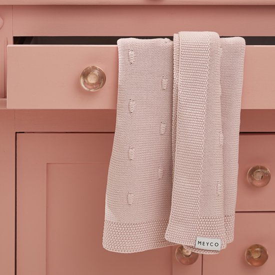 Couverture de lit Meyco Knots - 75 x 100 cm - rose