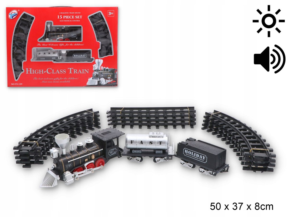 Gazelo Toys Houten Treinbaan met Geluidseffecten - 3 Jaar+
