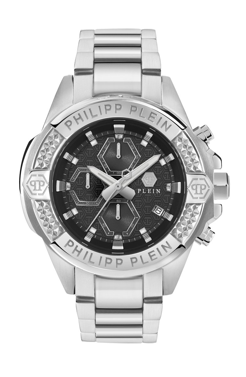 Philipp Plein The $Kull Chrono PWWFA0425 Horloge - Staal - Zilverkleurig - Ø 44 mm