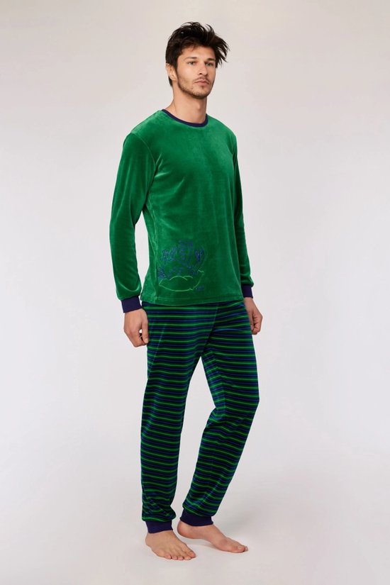 Woody Garçons- Pyjama homme vert foncé - taille S