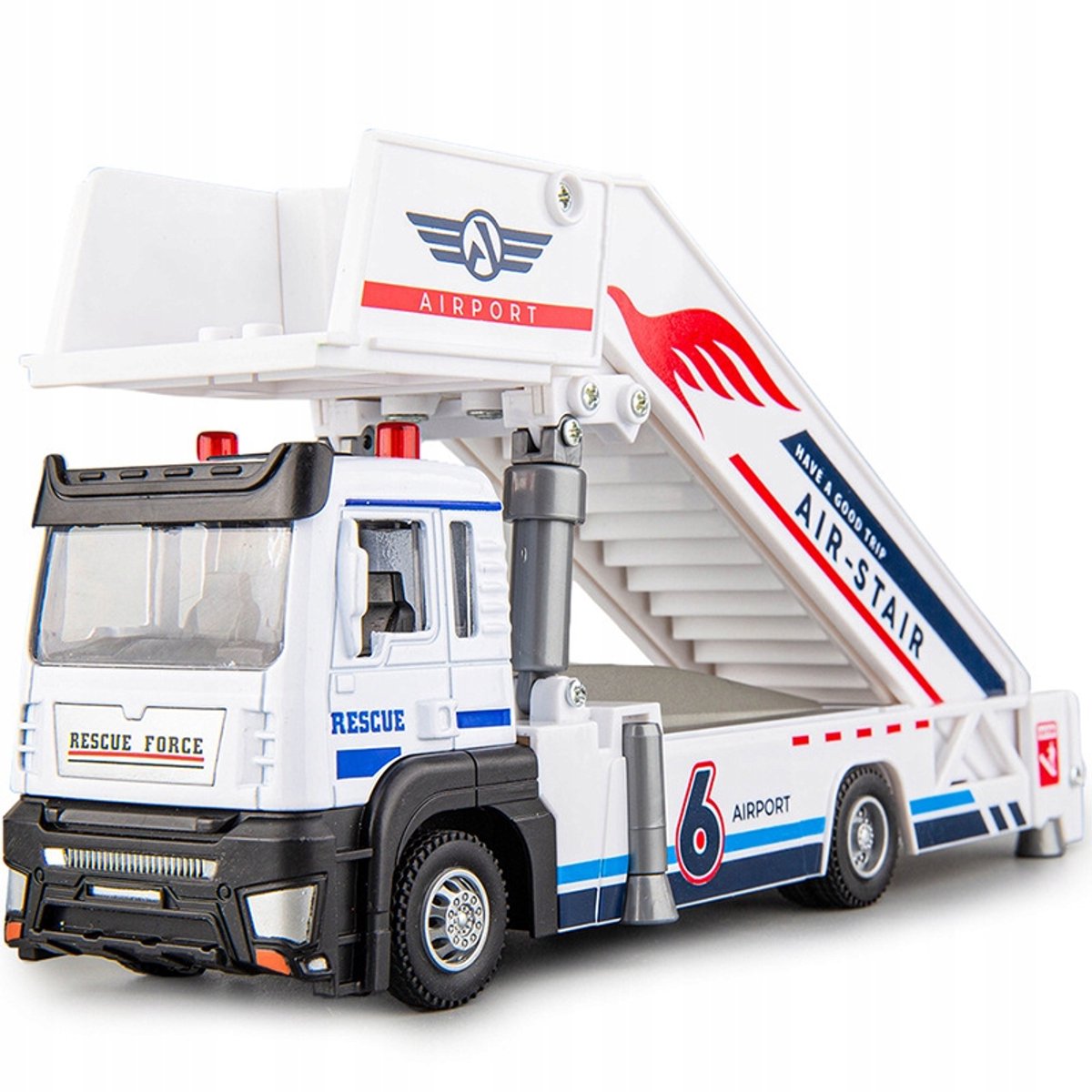 Luchthaven Vrachtwagen Speelgoed 1:32 - Licht & Geluid - Wit