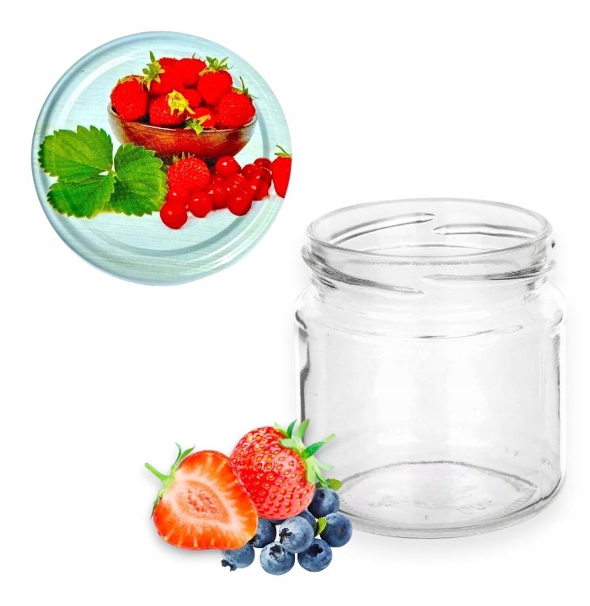 20x Glazen Potten 200ml met Deksel - Ideaal voor Jam, Honing & Conserves