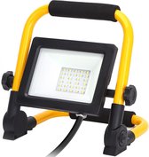 LED Bouwlamp met Statief - Aigi Esol - 20 Watt - Helder/Koud Wit 6500K - Spatwaterdicht IP44 - Kantelbaar - BSE