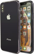 iPhone X hoesje zwart - Apple iPhone XS hoesje zwart - iPhone 10 hoesje zwart - Apple logo - Back cover met TPU siliconen bumper