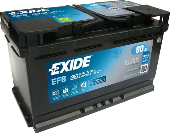 Exide Technologies EL800 Start-Stop EFB 12V 80Ah 720A Batterie de Voiture  3661024035705 | bol