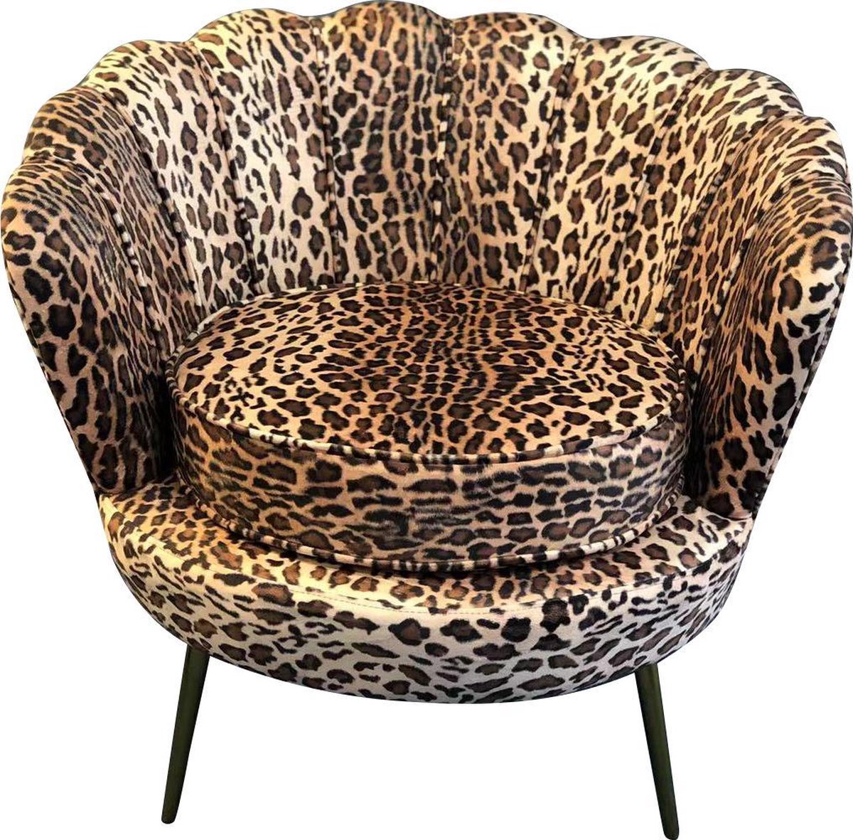 RussleVelvet Chair Schelp Stoel Jungle Vibes Luipaard