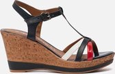 Tamaris Sandalen met sleehak blauw - Maat 40