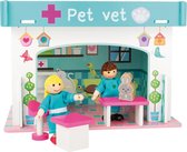 Speelhuis dieren arts met accessoires - Houten speelgoed vanaf 3 jaar