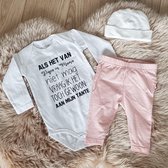 MM Baby cadeau geboorte meisje jongen set met tekst aanstaande zwanger kledingset pasgeboren unisex Bodysuit |  babykleding Huispakje | Kraamkado | Gift Set babyset kraamcadeau pak
