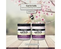 Aunt Jackies Curls & Coils Curl La La Defining Curl Custard (Twin Pack)