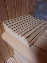 appui-tête sauna bois préformé abbachi