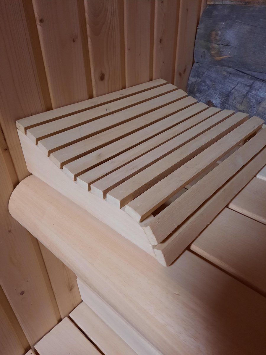 hoofdsteun sauna hout  voorgevormd abbachi - saunaline
