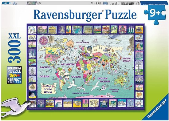 Ravensburger puzzel Map of the World - - |