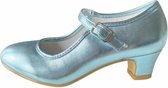 Elsa schoenen blauw Glamour - Spaanse Prinsessen schoenen - maat 25 (binnenmaat 16,5 cm) bij verkleed jurk