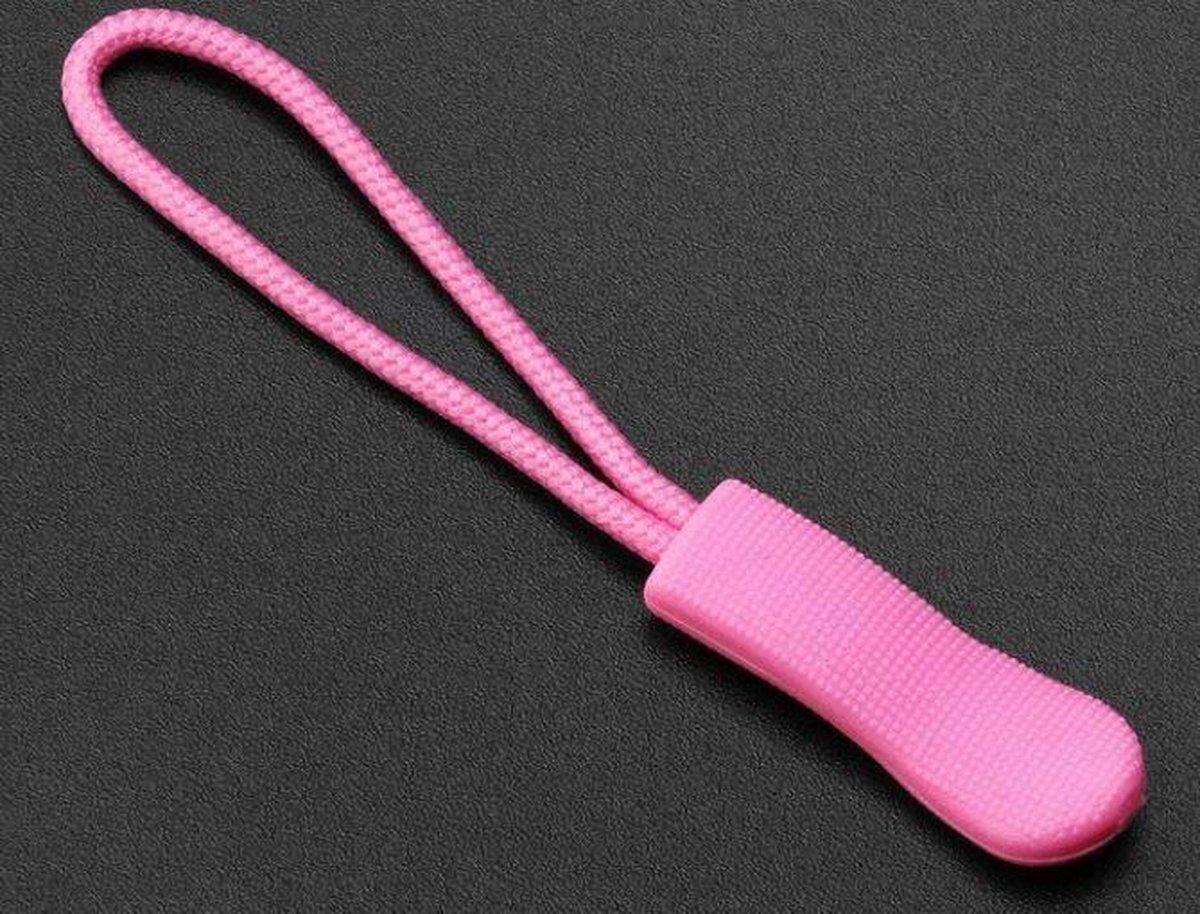 Zipper puller roze per 3 stuks