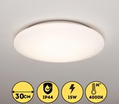 Proventa LED badkamerlamp - ⌀ 30 cm - Plafonnière voor wand & plafond - Koud wit