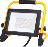 LED Bouwlamp met Statief - Igan Esol - 50 Watt - Helder/Koud Wit 6500K - Spatwaterdicht IP44 - Kantelbaar