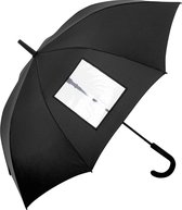 Automatische paraplu -View - met transparant venster - zwart