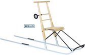 ESLA - Kicksleds - T8 XXL - birch (gelakt hout) - voor personen 180 cm en groter - met snowrunners