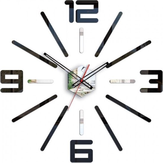 Horloge Murale Maxim 3D Ø 65 CM - Miroir Style Luxe Mandee.nl
