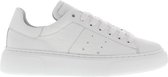 Tango | Alex 2-a white leather sneaker print - white sole | Maat: 41