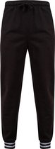 Front Row Unisex Volwassenen Gestreepte Manchet Joggers (Zwart/Heather Grey)