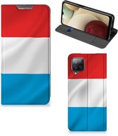 Telefoon Hoesje Samsung Galaxy A12 Flip Cover Luxemburgse Vlag