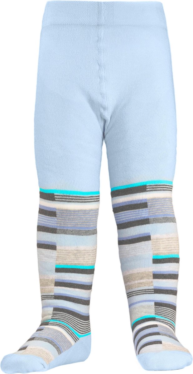 Warme Babymaillot (fleece binnenkant), gestreept, blauw | Maat 80-86 (0-12 mand)
