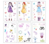 decoratieve stickers | washi stickers | waterverf -  figuren | 10 cm x 15 cm