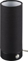 LED Tafellamp - Torna Emiron - 5W - Warm Wit 3000K - Dimbaar - Rond - Mat Zwart - Aluminium/Textiel