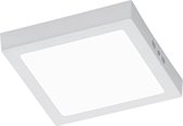 LED Plafondlamp - Plafondverlichting - Torna Zonin - 17W - Warm Wit 3000K - Vierkant - Mat Wit - Aluminium