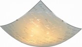 LED Plafondlamp - Plafondverlichting - Torna Sonu - E27 Fitting - 3-lichts - Vierkant - Mat Wit - Aluminium