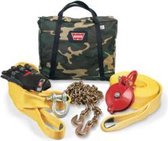 Warn Recovery set Army - Groot - voor lieren tot 5443kg - Warn 29460 - Compleet met boomband, treklint, d-sluiting, snatch block en handschoenen