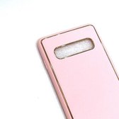 Samsung Galaxy S10 Plus Roze Back Cover Luxe High Quality Leather Case hoesje