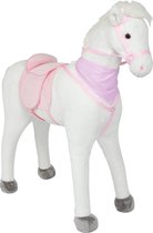 Pink Papaya Pluchen XXL 100 cm Paard - Luna - Bijna Levensgroot Speelgoed Paard om op te Rijden - Staand Paard XXL - Speelgoed Paard tot 100 kg Belastbaar - Paard voor Kinderen met