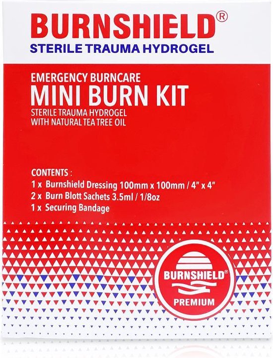 Burnshield Mini Burnkit - set met brandwondenkompres en brandwondengel - verkoelende werking