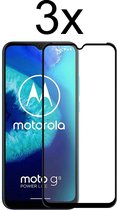 Motorola G8 Power Lite Screenprotector - Beschermglas Motorola g8 power lite screen protector - Full cover - 3 stuks