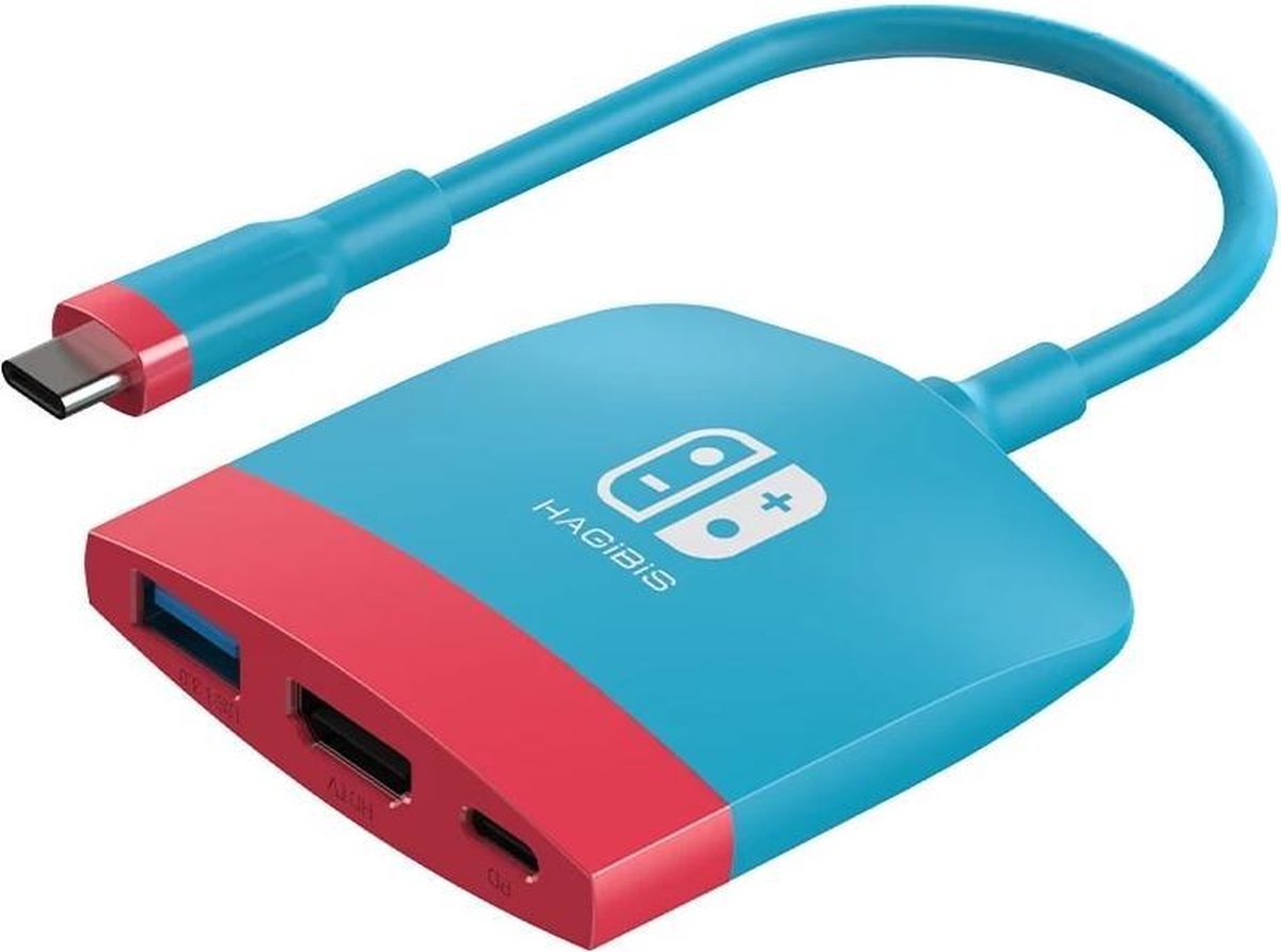 Ballinger - Hagibis - 3 in 1 - Switch type-C - USB-C voor Nintendo Switch - USB 3.0 - HDMI - PD - Nintendo Dock - Docking station tv - Macbook pro/air - Type C tablets en mobiele telefoon - Makkelijk draagbaar