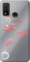 Huawei P Smart (2020) - Smart cover - Transparant - Rozebloem