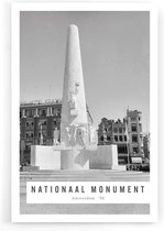 Walljar - Nationaal monument '56 - Zwart wit poster