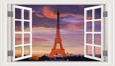 Raam uitzicht muursticker Parijs 120x70cm
