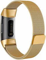 Luxe Milanese Loop Armband Geschikt Voor Fitbit Charge 3/4 Horloge Bandje - Metalen iWatch Milanees Watchband Polsband - Stainless Steel Mesh Watch Band - Horlogeband - Magneet Slu