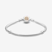 Armband Zilver / Zilveren armband / past op Pandora / Pandora compatible / Vlinder sluiting met glinsterende stenen/ Elegante dames armband / Valentijnsdag cadeau / Maat 19